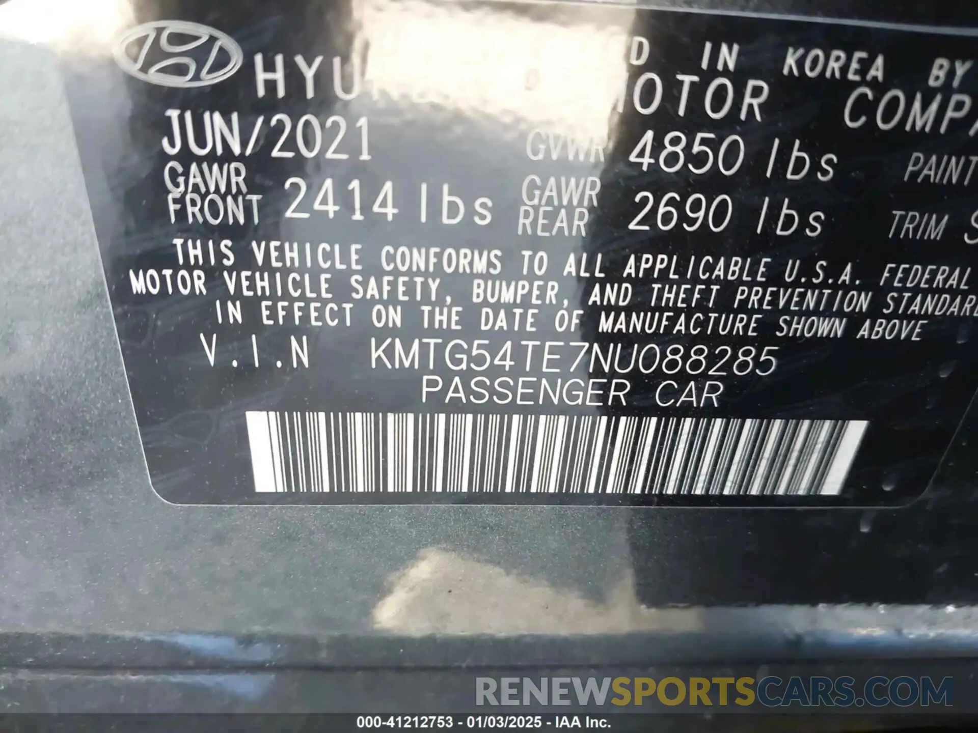 9 Photograph of a damaged car KMTG54TE7NU088285 GENESIS G70 2022
