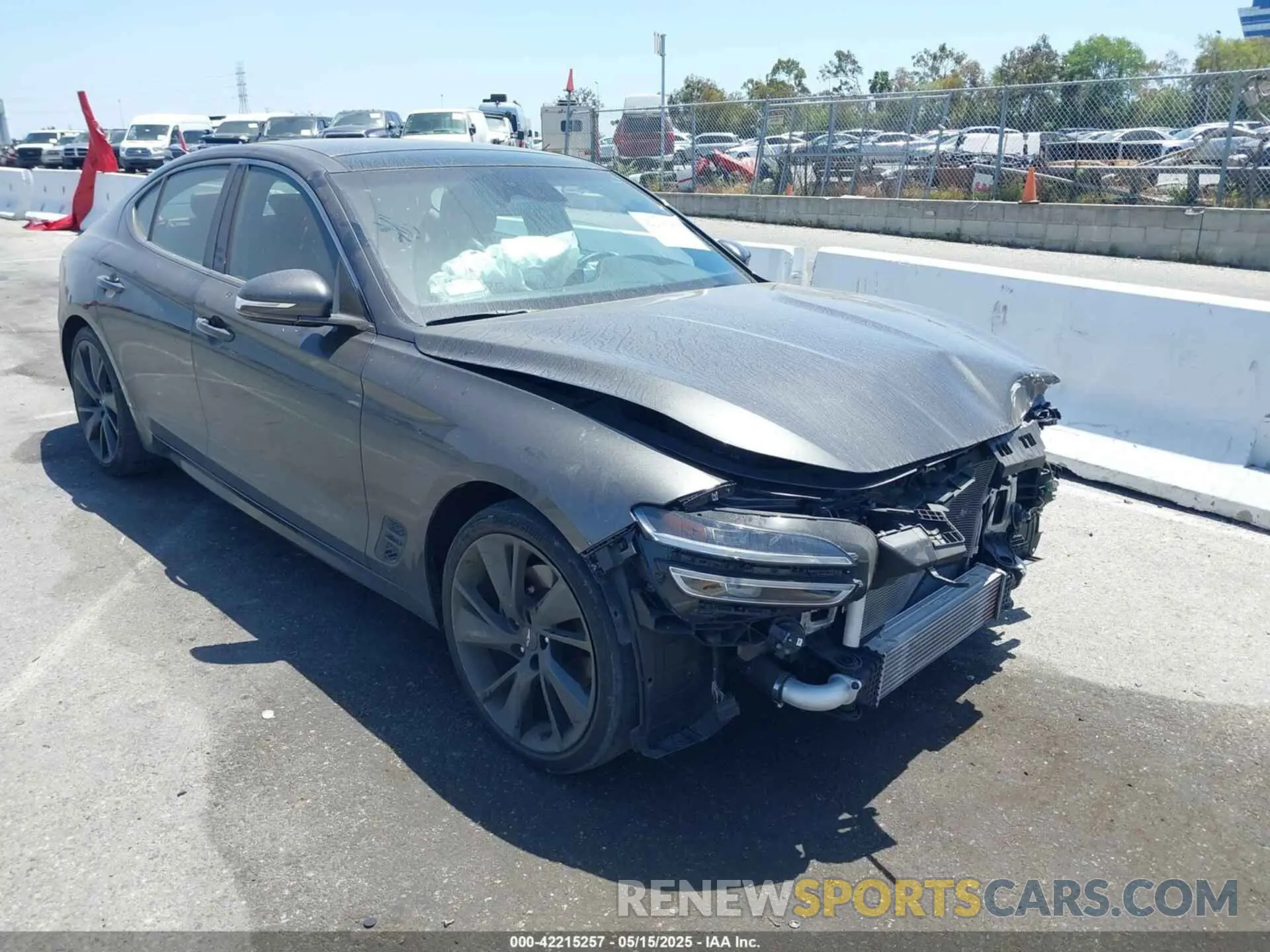 1 Photograph of a damaged car KMTG34TA3PU105279 GENESIS G70 2023
