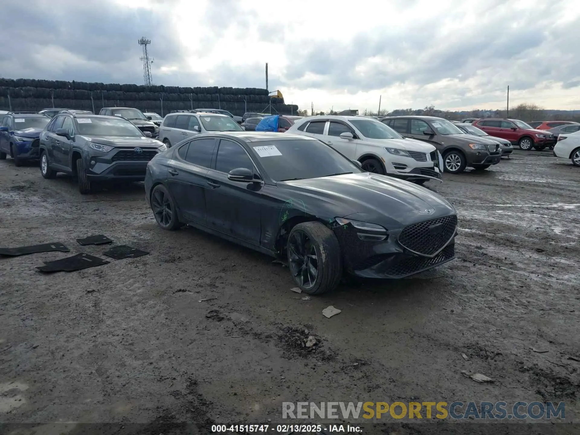 1 Photograph of a damaged car KMTG34TA5PU120298 GENESIS G70 2023