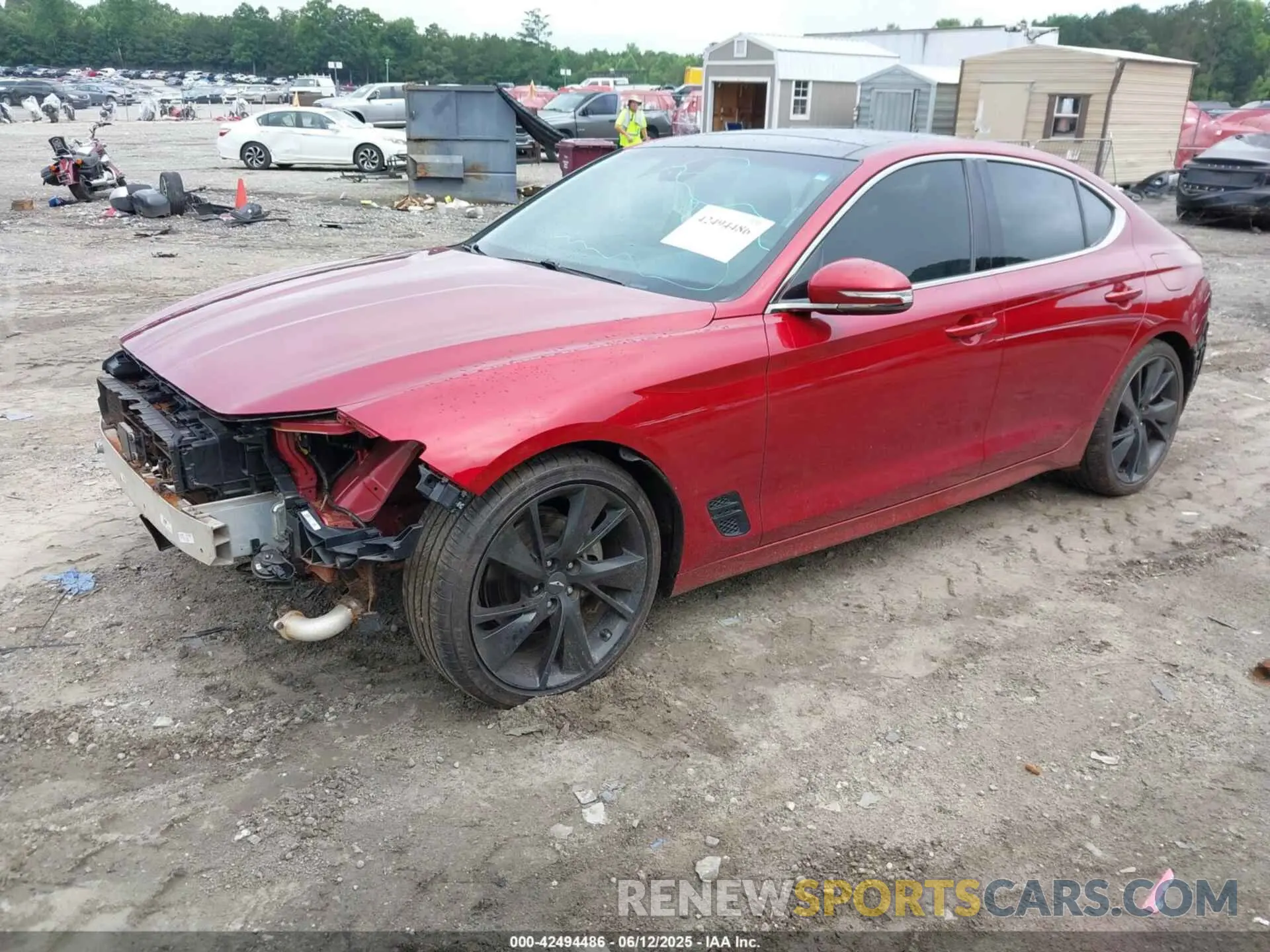 2 Photograph of a damaged car KMTG34TA8PU104595 GENESIS G70 2023