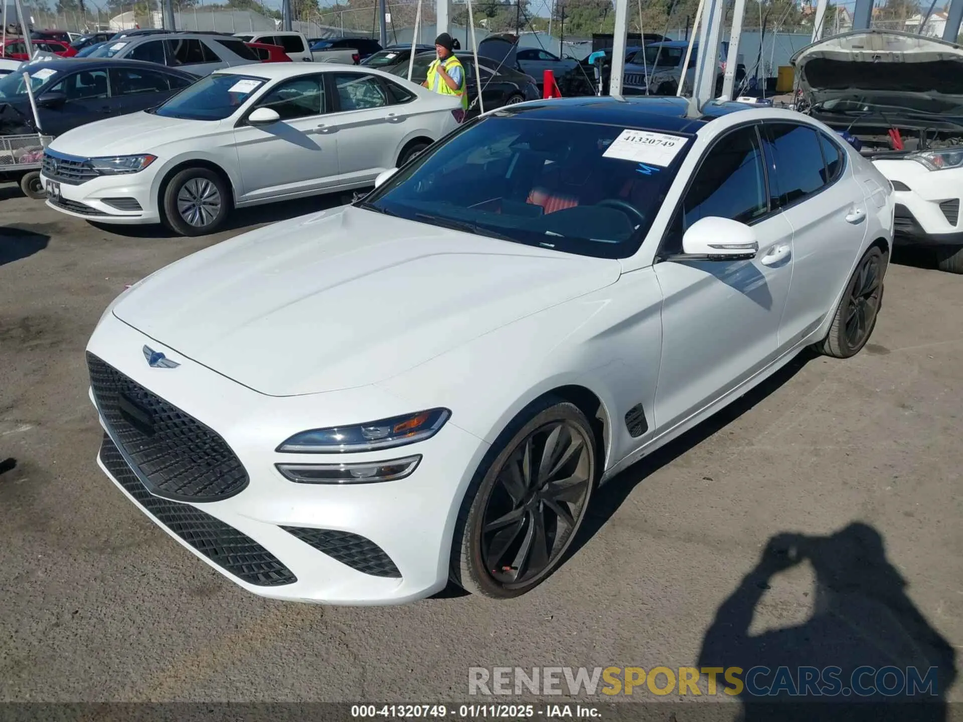 2 Photograph of a damaged car KMTG34TAXPU112861 GENESIS G70 2023