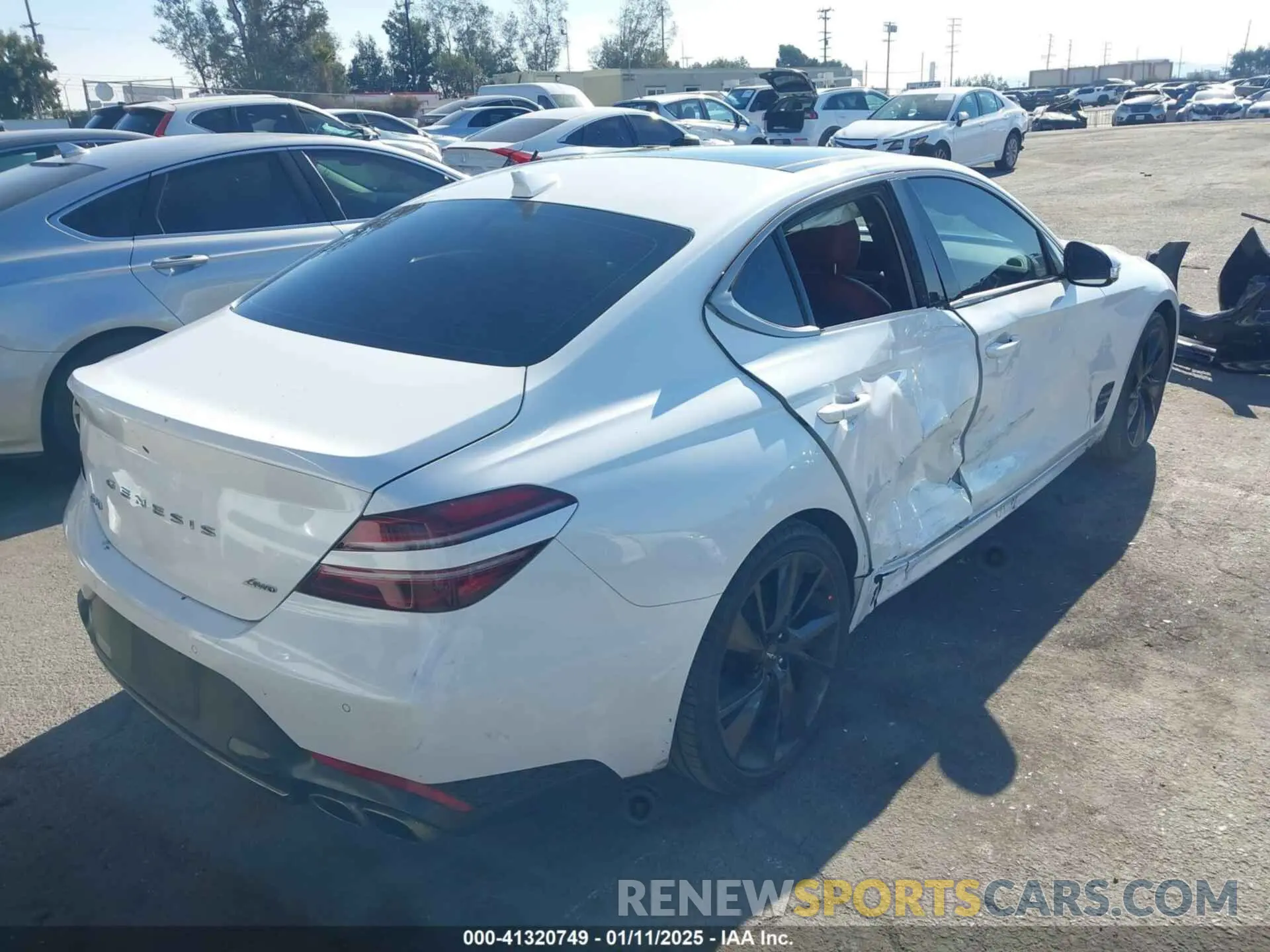 4 Photograph of a damaged car KMTG34TAXPU112861 GENESIS G70 2023