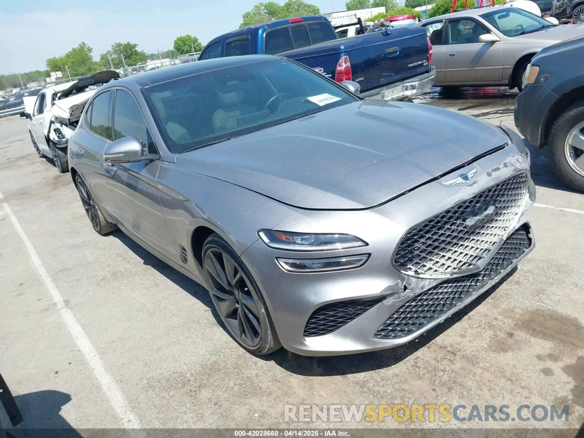 1 Photograph of a damaged car KMTG54TE2PU119770 GENESIS G70 2023