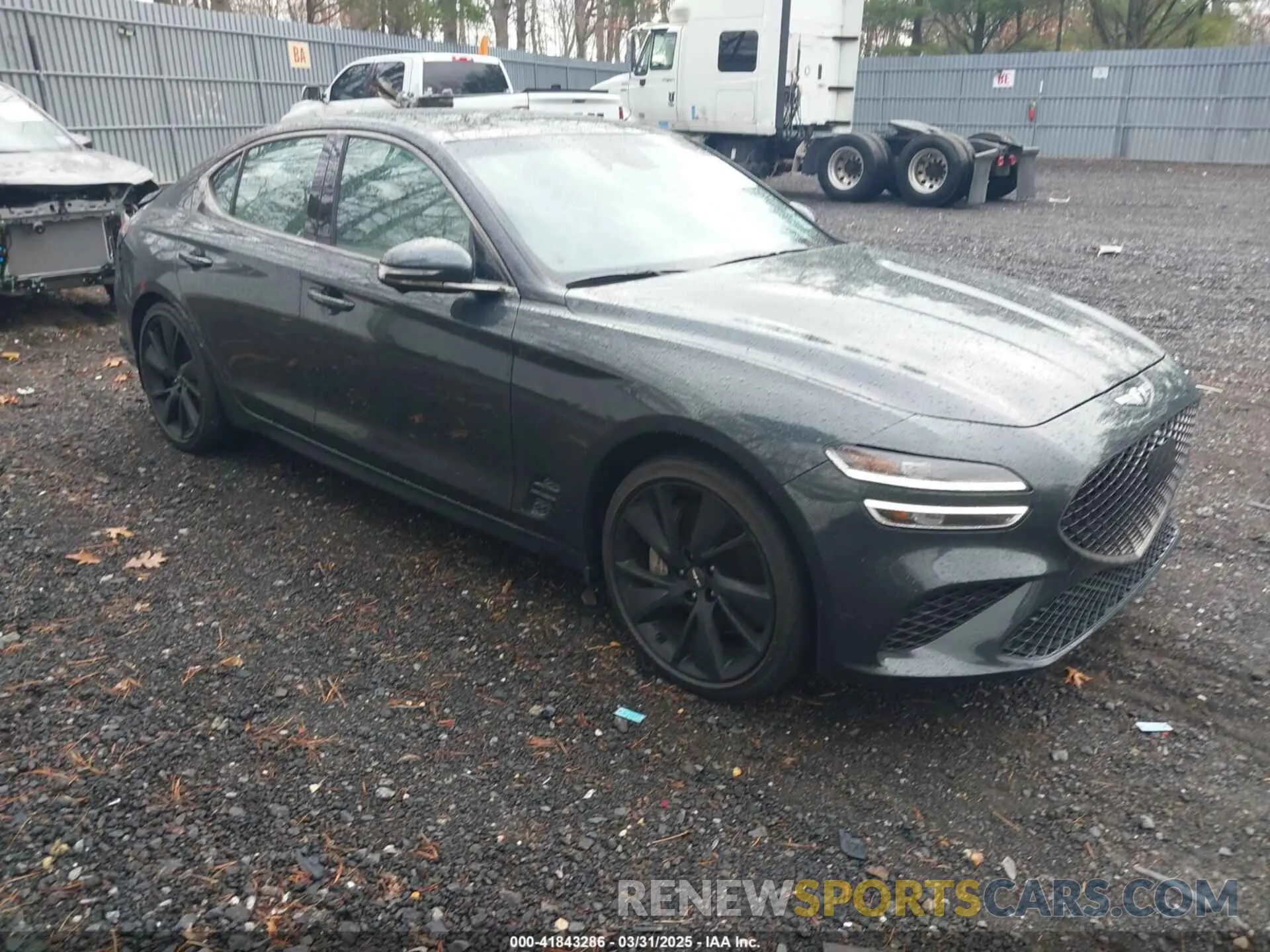 1 Photograph of a damaged car KMTG54TE6PU113485 GENESIS G70 2023