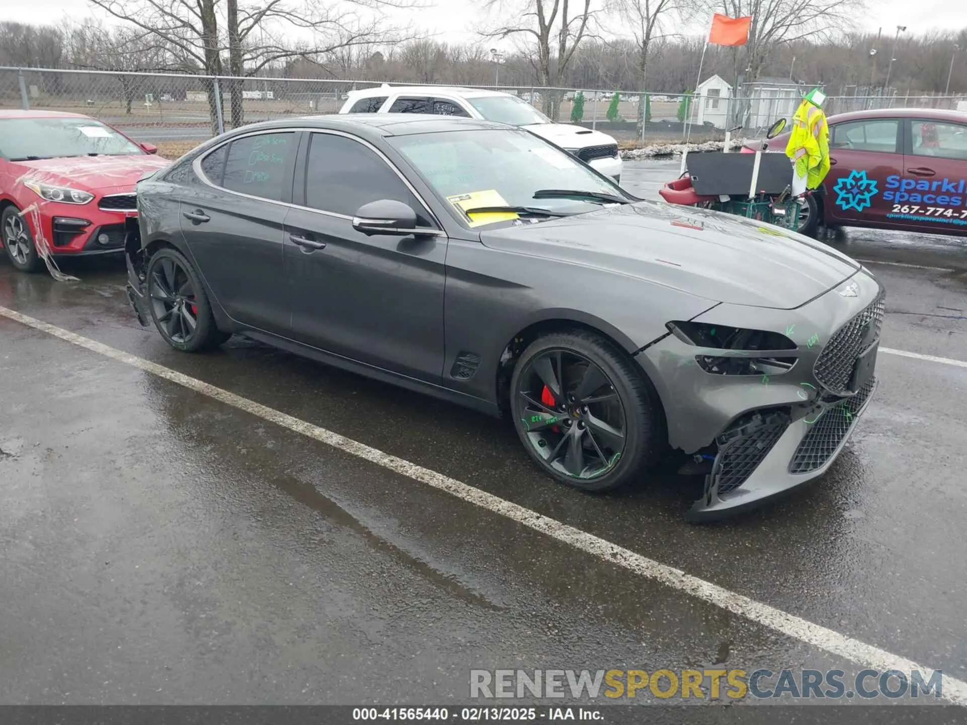 1 Фотография поврежденного автомобиля KMTG54TEXPU107334 GENESIS G70 2023