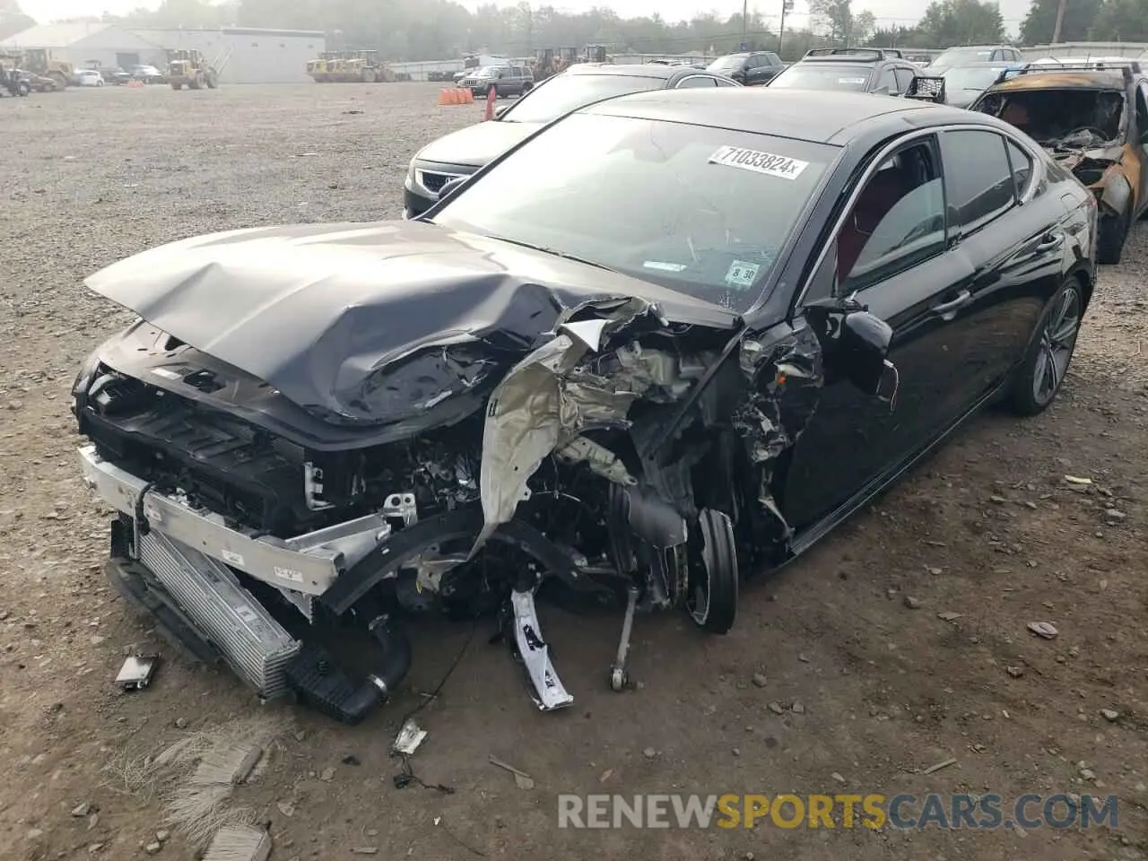 1 Photograph of a damaged car KMTG54SEXSU147388 GENESIS G70 2025