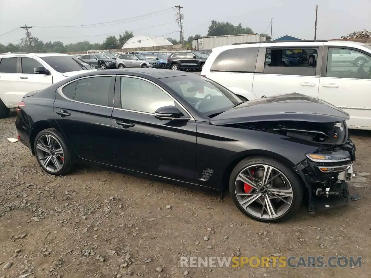 4 Photograph of a damaged car KMTG54SEXSU147388 GENESIS G70 2025