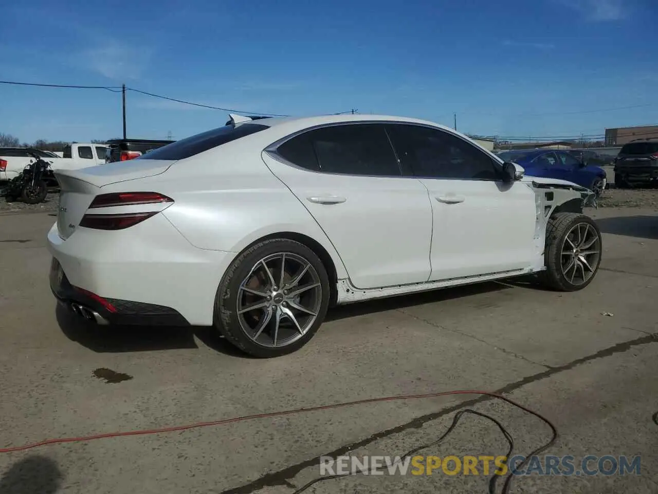3 Photograph of a damaged car KMTG34TA1NU103382 GENESIS G70 BASE 2022