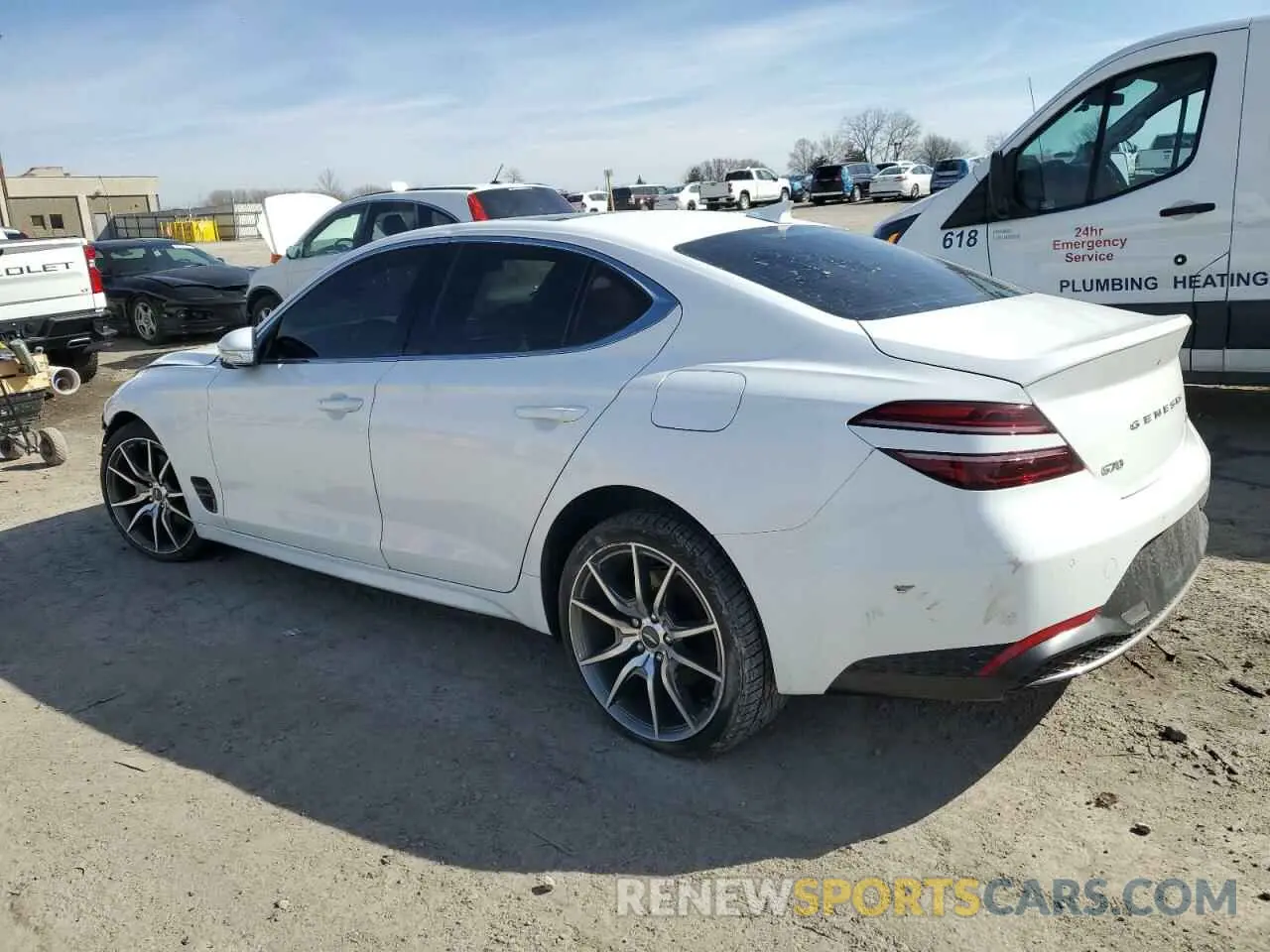 2 Photograph of a damaged car KMTG34TA6NU094050 GENESIS G70 BASE 2022