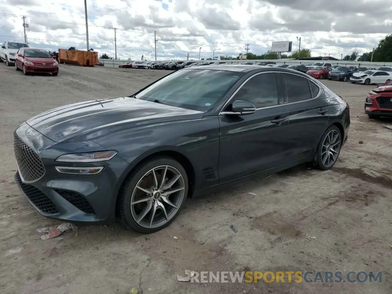 1 Photograph of a damaged car KMTG34TAXNU086582 GENESIS G70 BASE 2022