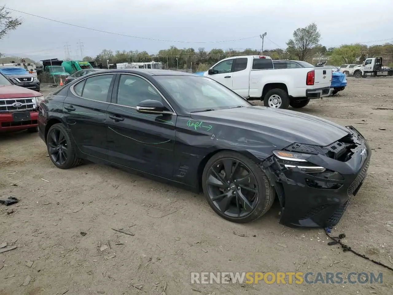 4 Фотография поврежденного автомобиля KMTG54TE2NU081955 GENESIS G70 BASE 2022
