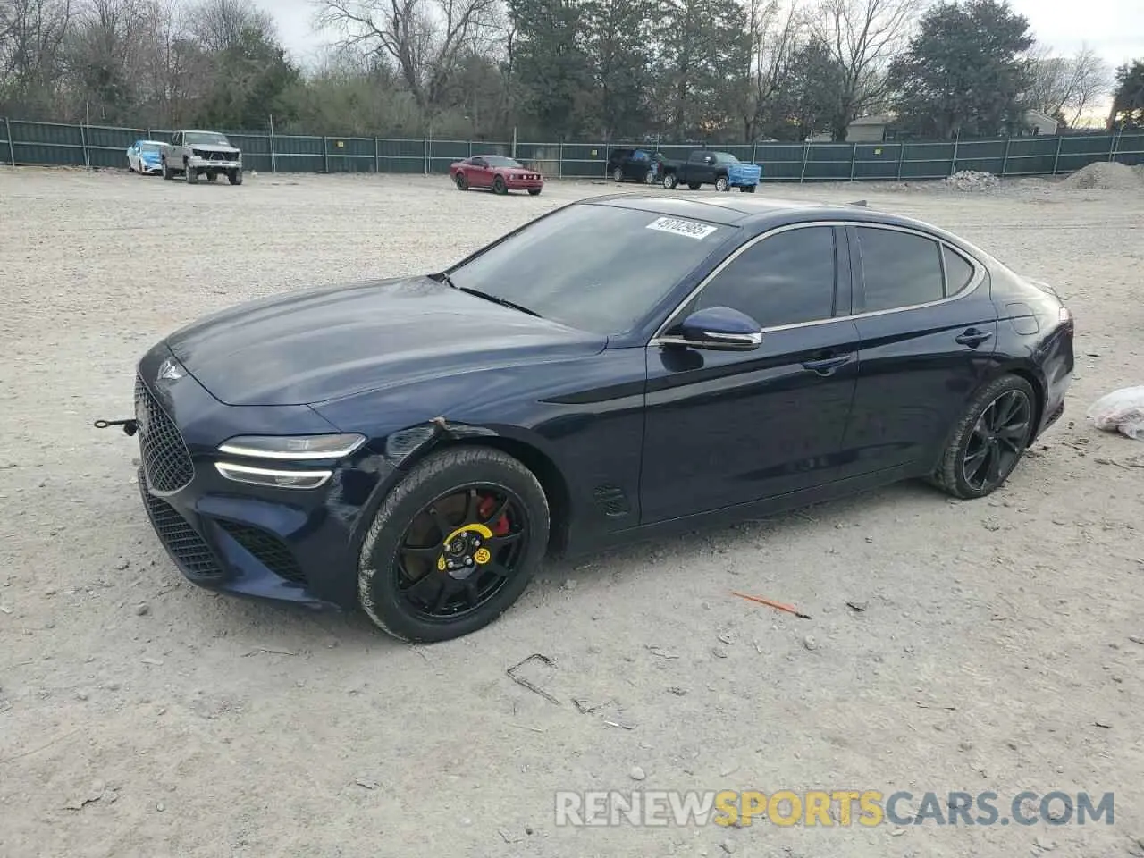 1 Photograph of a damaged car KMTG54TE2NU084452 GENESIS G70 BASE 2022