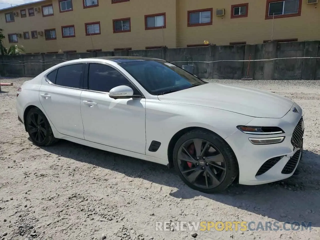 4 Фотография поврежденного автомобиля KMTG54TE5NU094117 GENESIS G70 BASE 2022