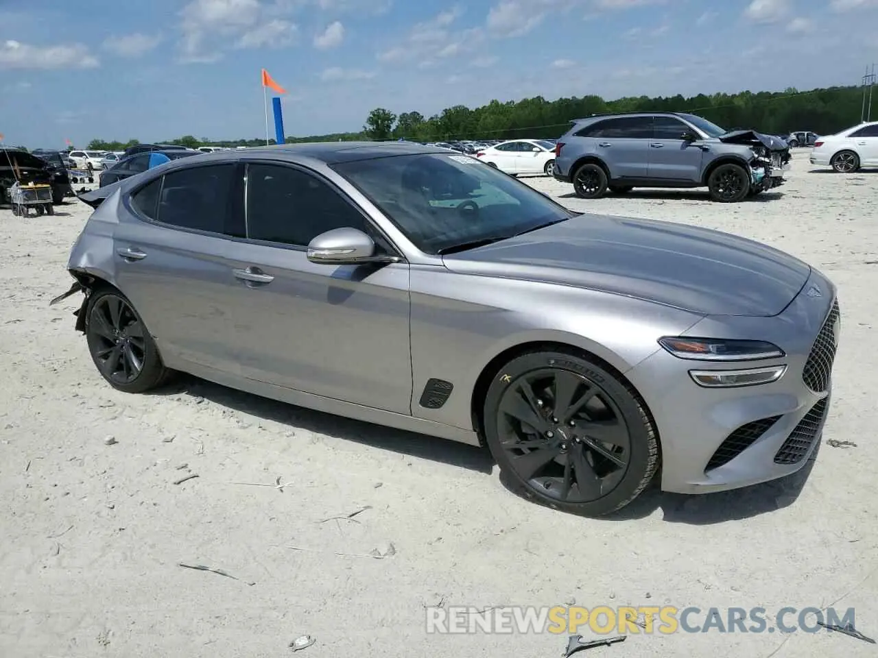 4 Фотография поврежденного автомобиля KMTG54TEXNU081802 GENESIS G70 BASE 2022