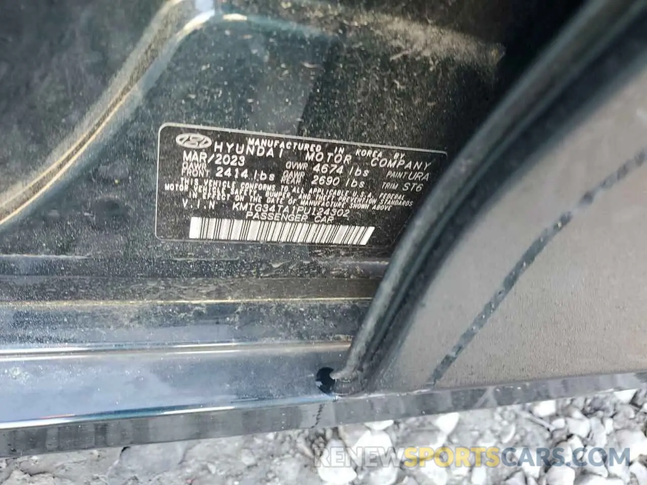 12 Фотография поврежденного автомобиля KMTG34TA1PU124302 GENESIS G70 BASE 2023