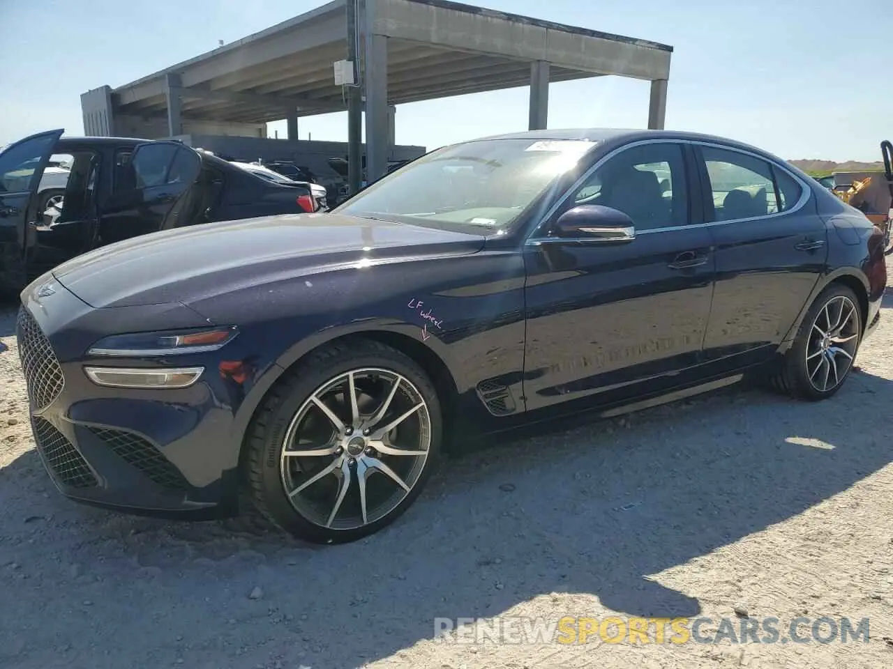 1 Photograph of a damaged car KMTG34TA2PU121795 GENESIS G70 BASE 2023