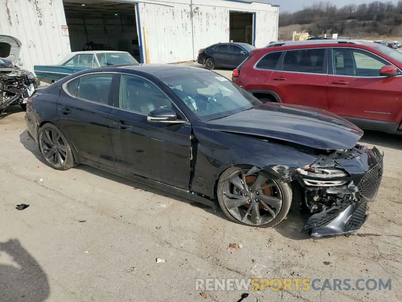 4 Photograph of a damaged car KMTG34TA4PU111219 GENESIS G70 BASE 2023