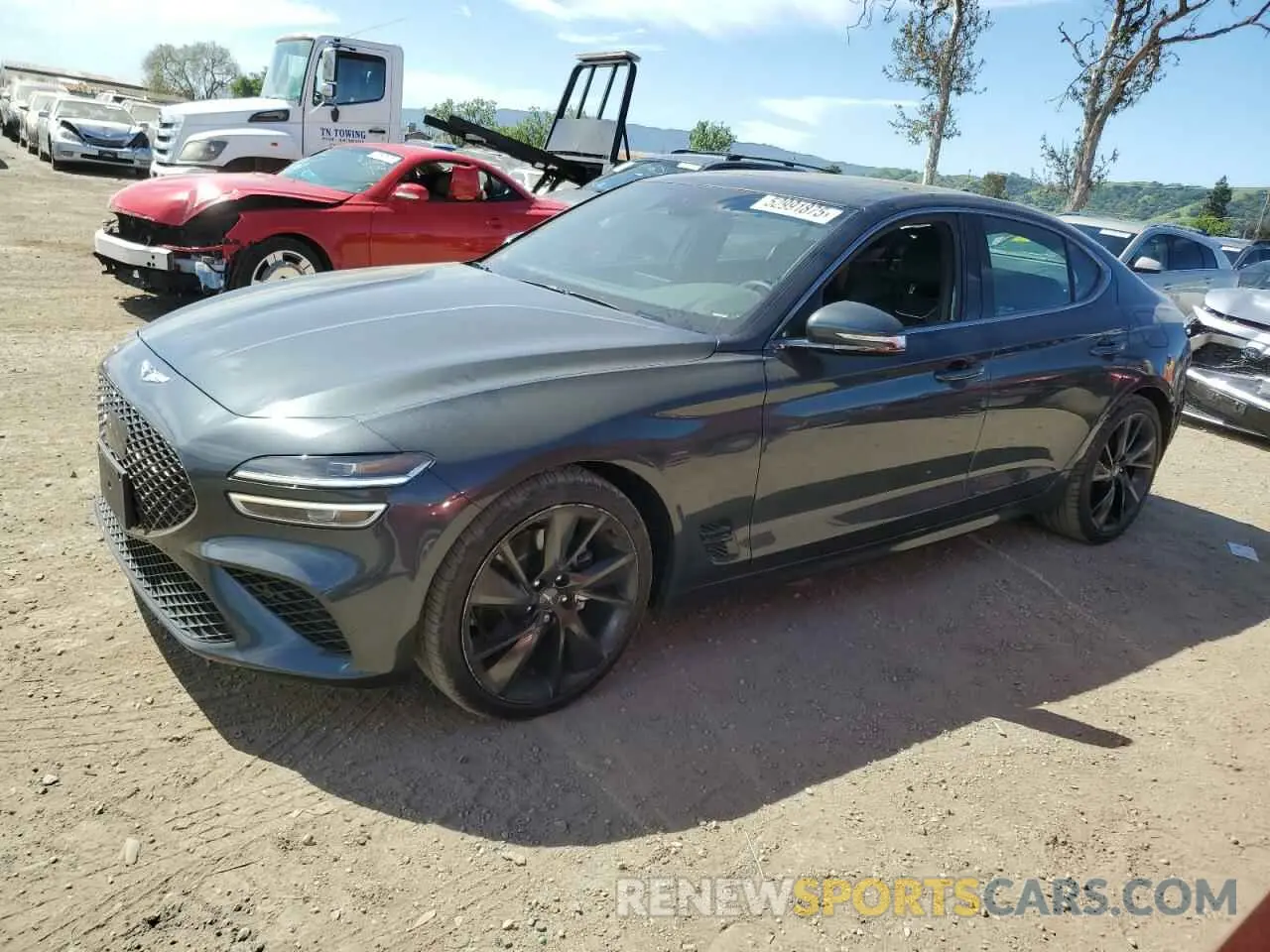 1 Photograph of a damaged car KMTG34TA7PU105270 GENESIS G70 BASE 2023