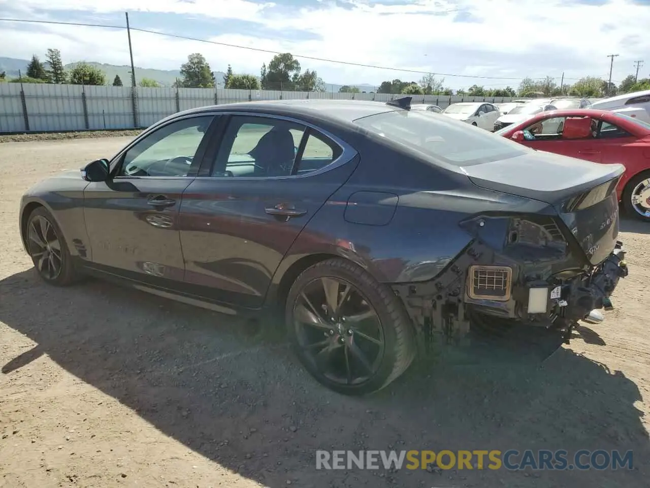 2 Photograph of a damaged car KMTG34TA7PU105270 GENESIS G70 BASE 2023