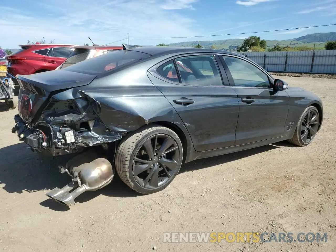 3 Photograph of a damaged car KMTG34TA7PU105270 GENESIS G70 BASE 2023