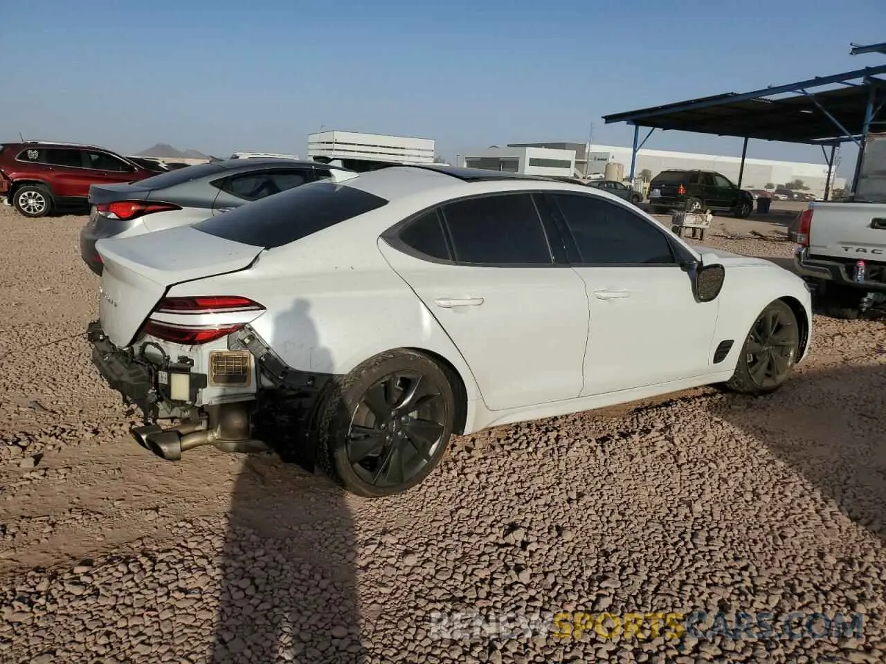 3 Photograph of a damaged car KMTG34TA8PU106895 GENESIS G70 BASE 2023