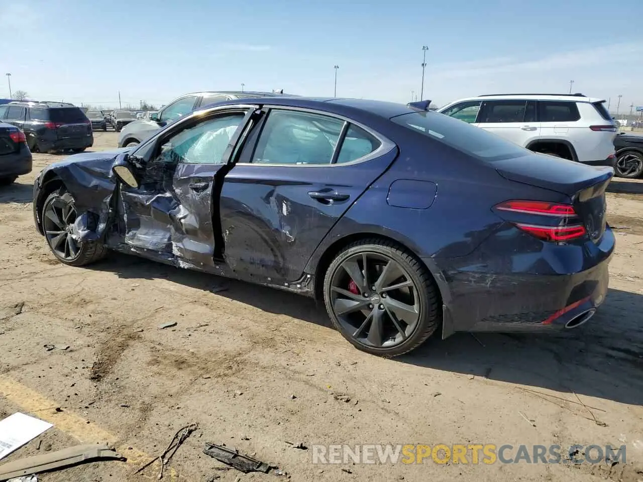 2 Photograph of a damaged car KMTG54TE1PU134177 GENESIS G70 BASE 2023