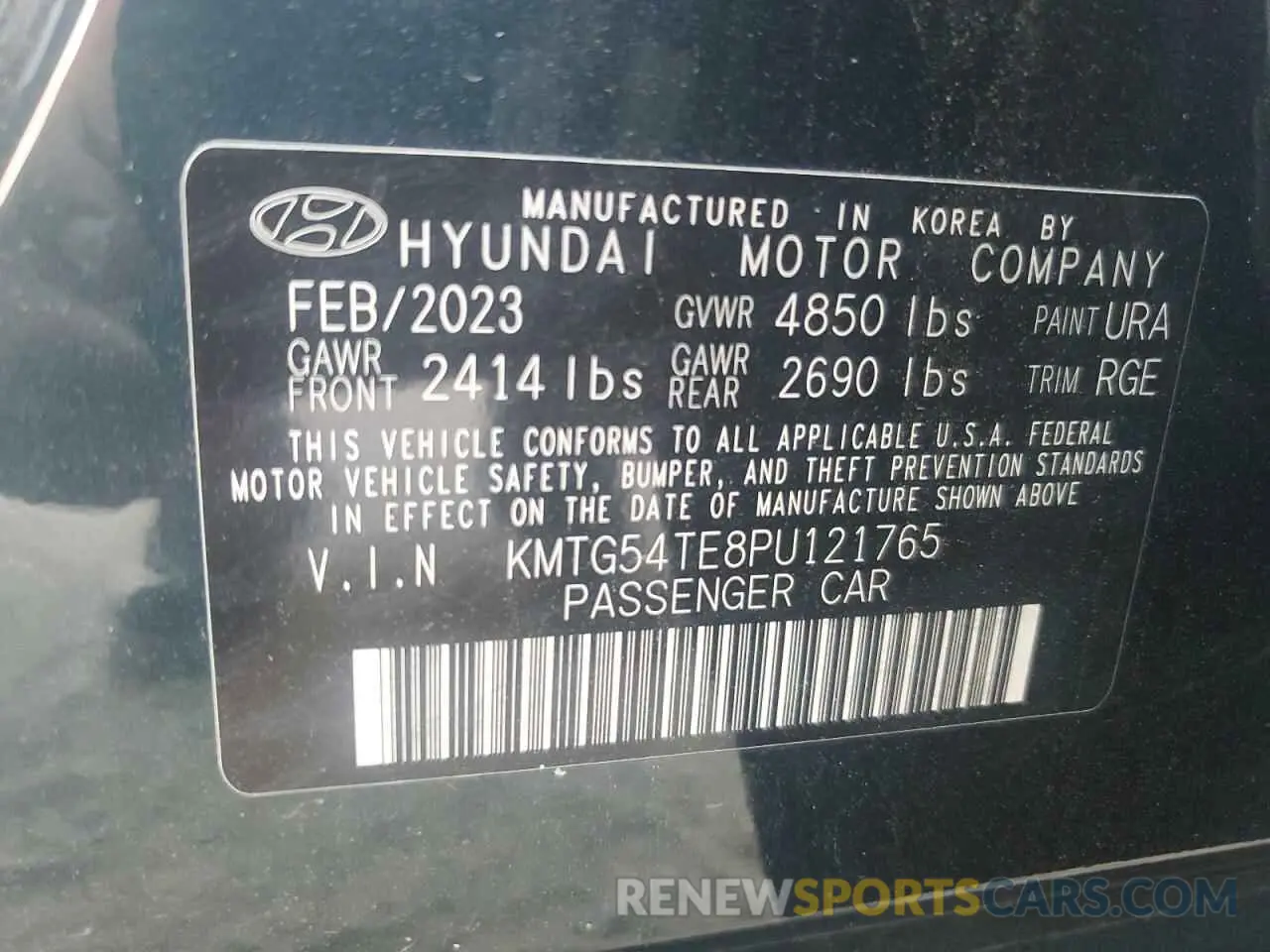 14 Фотография поврежденного автомобиля KMTG54TE8PU121765 GENESIS G70 BASE 2023