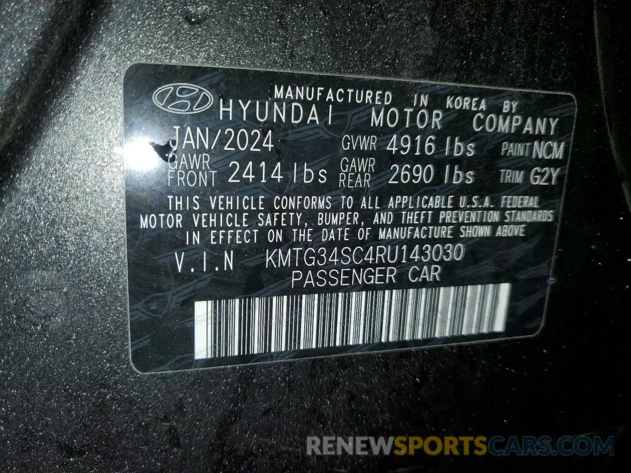 13 Фотография поврежденного автомобиля KMTG34SC4RU143030 GENESIS G70 BASE 2024