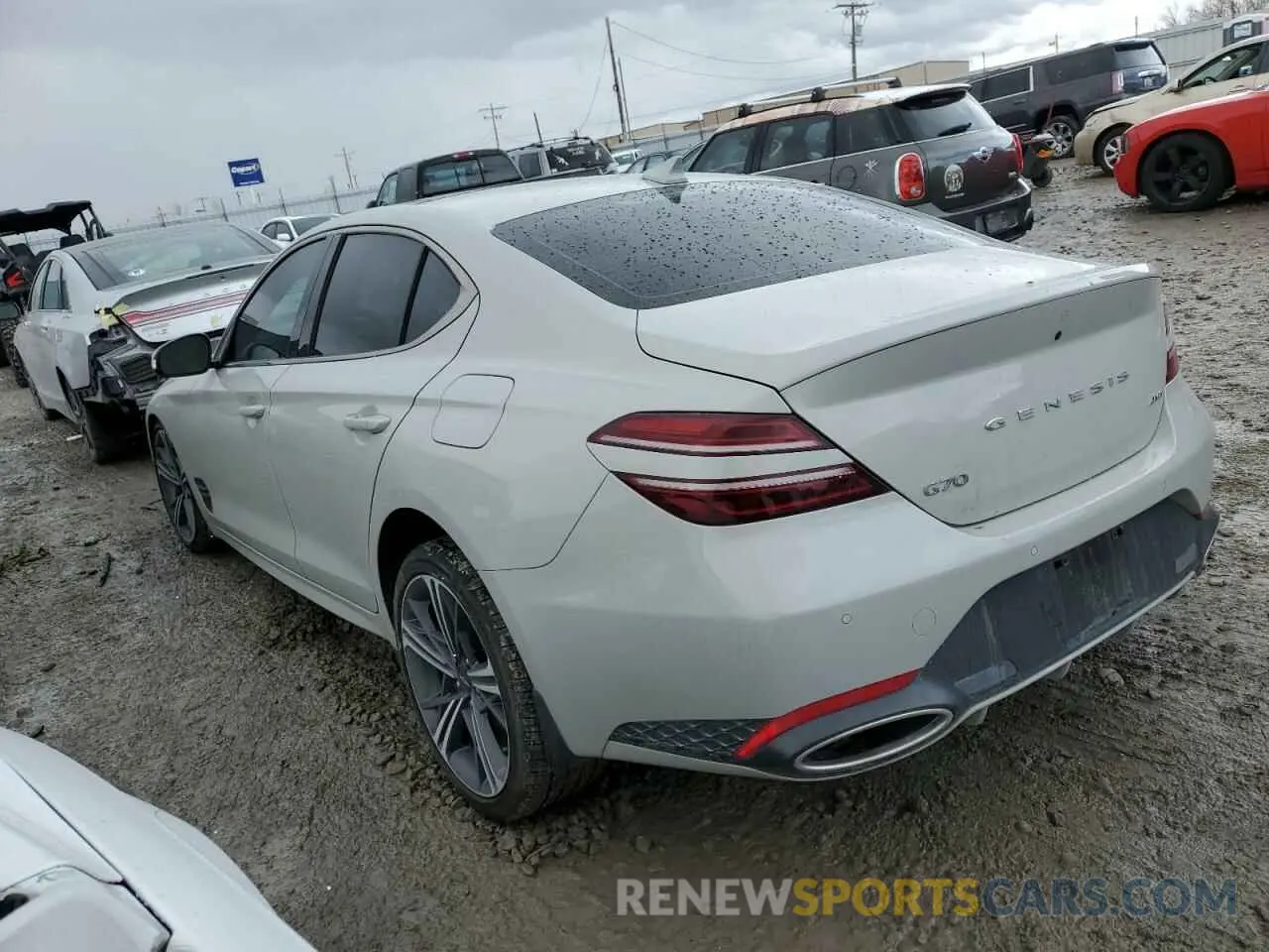 2 Фотография поврежденного автомобиля KMTG34SC6RU136838 GENESIS G70 BASE 2024