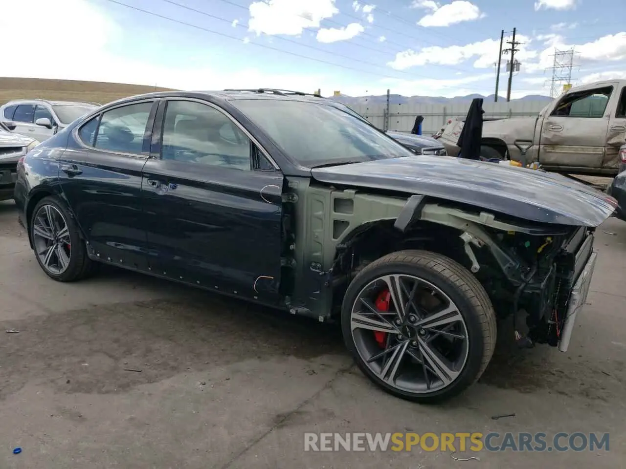 4 Фотография поврежденного автомобиля KMTG34SC7RU140896 GENESIS G70 BASE 2024