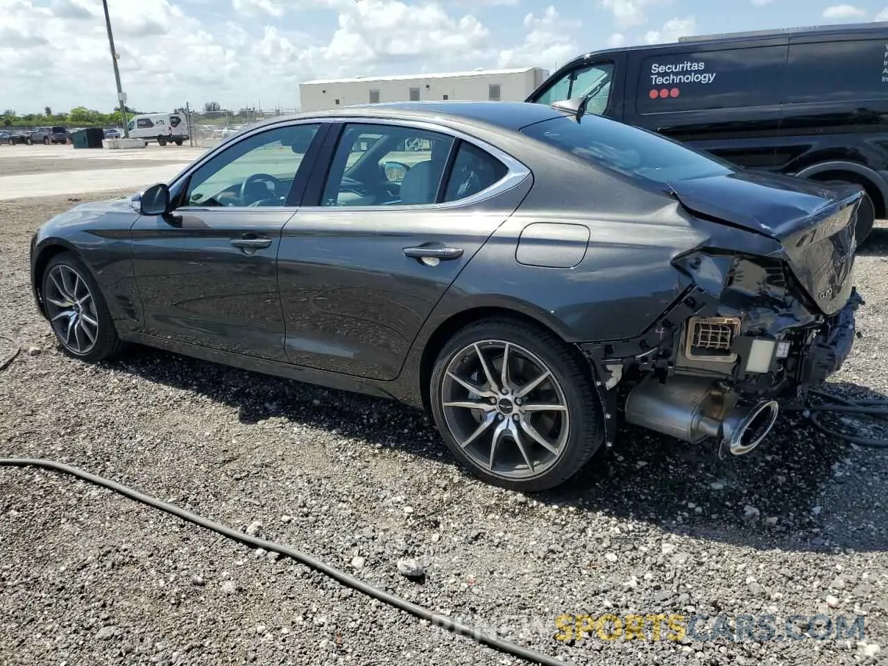 2 Photograph of a damaged car KMTG34SC0SU152877 GENESIS G70 BASE 2025