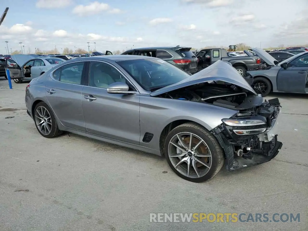 4 Фотография поврежденного автомобиля KMTG34SC1SU153729 GENESIS G70 BASE 2025