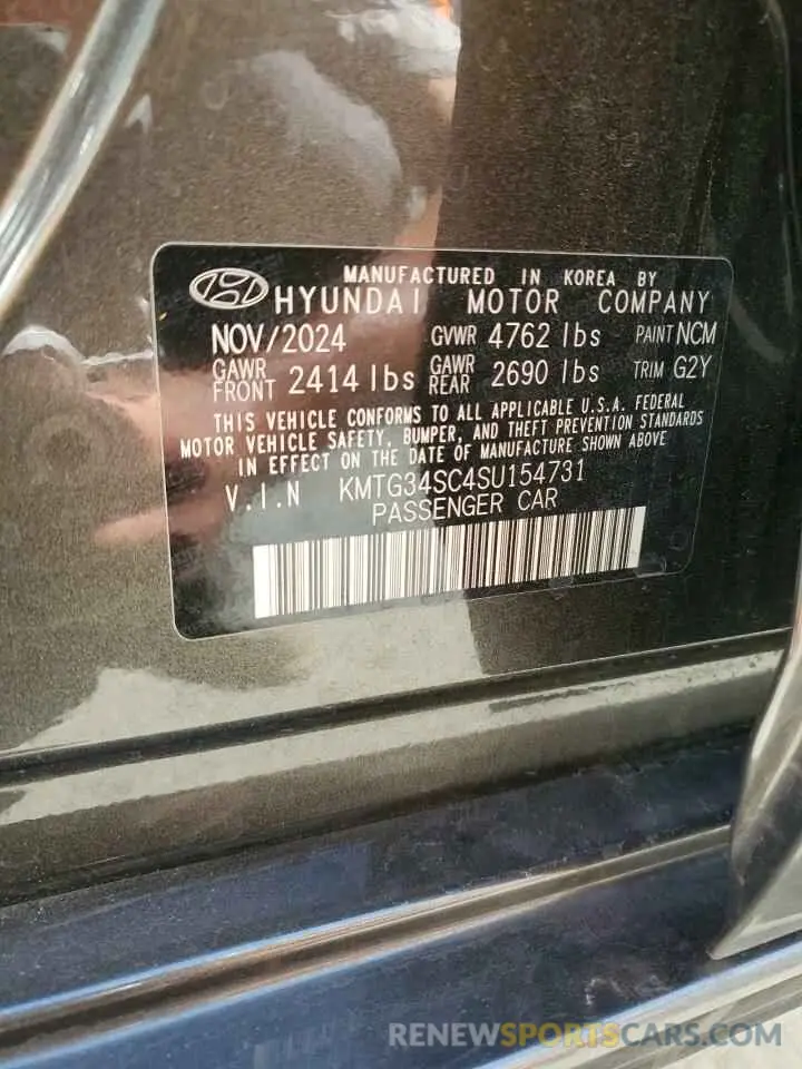 12 Photograph of a damaged car KMTG34SC4SU154731 GENESIS G70 BASE 2025