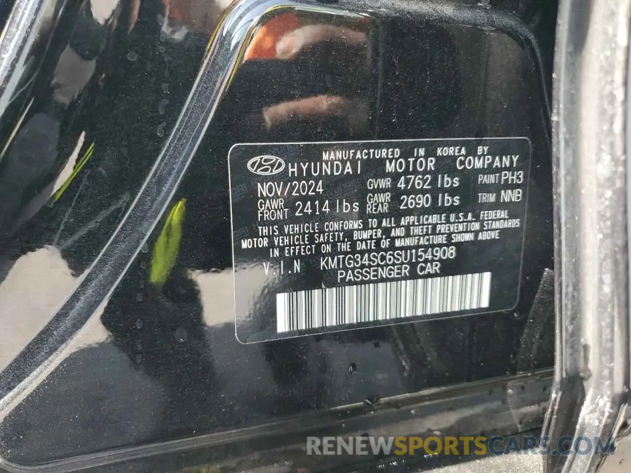 13 Фотография поврежденного автомобиля KMTG34SC6SU154908 GENESIS G70 BASE 2025