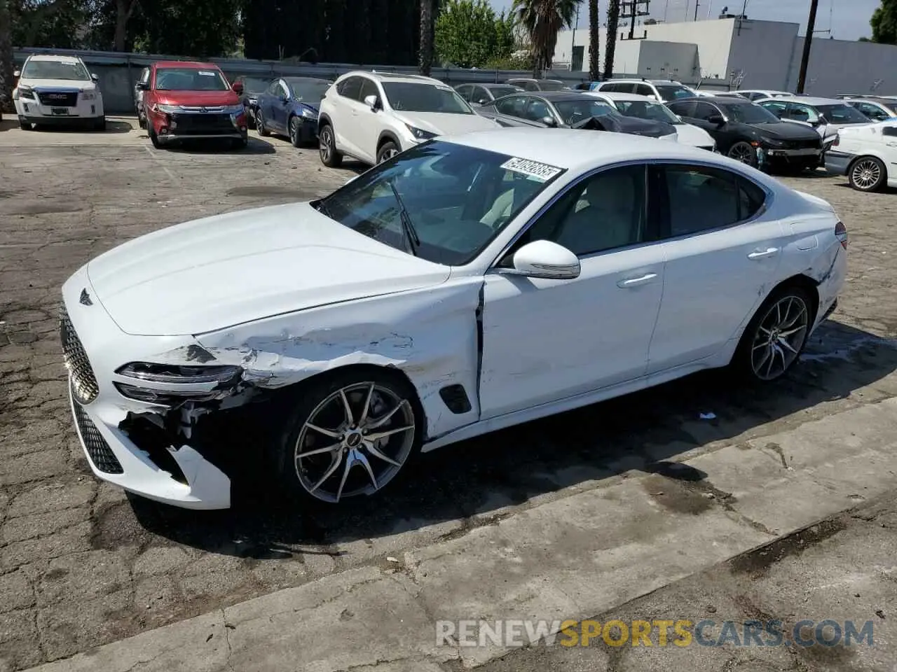1 Photograph of a damaged car KMTG34SC7SU149426 GENESIS G70 BASE 2025