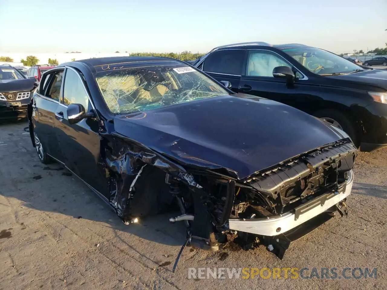 1 Photograph of a damaged car KMHGN4JF8KU302766 GENESIS G80 2019
