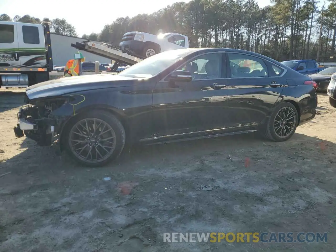 1 Photograph of a damaged car KMTFN4JE5KU305293 GENESIS G80 2019