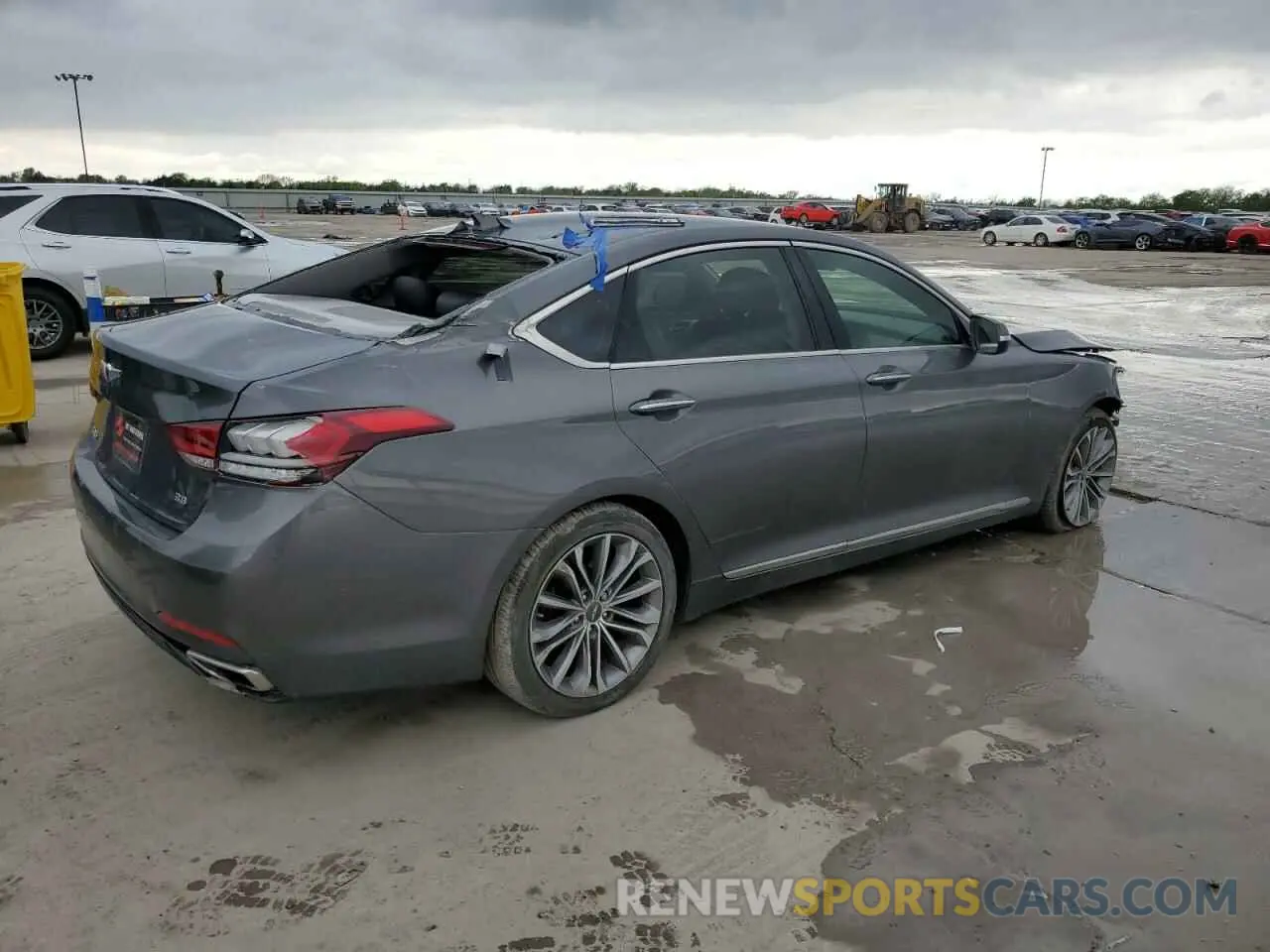 3 Фотография поврежденного автомобиля KMTFN4JEXKU306519 GENESIS G80 2019