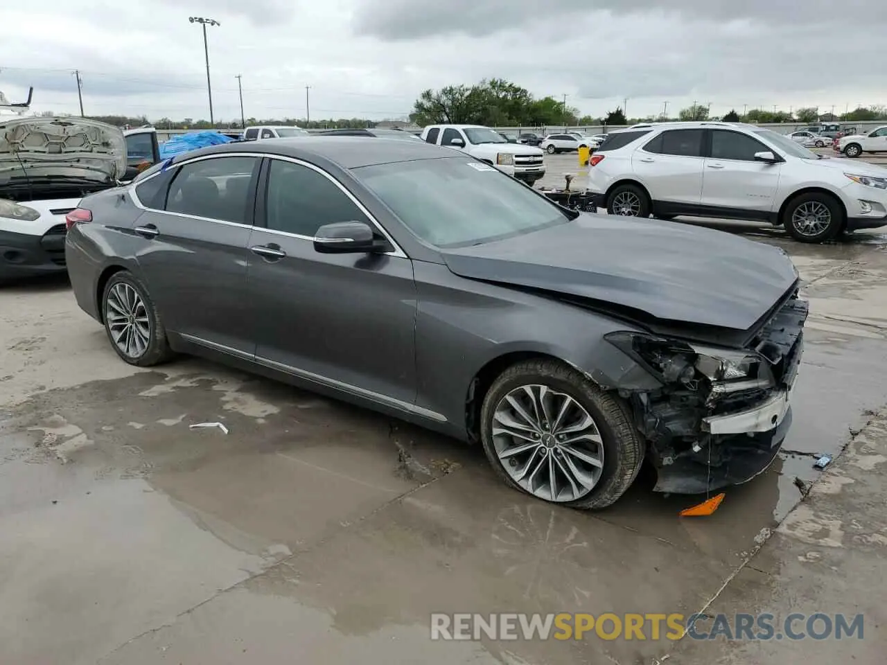 4 Фотография поврежденного автомобиля KMTFN4JEXKU306519 GENESIS G80 2019