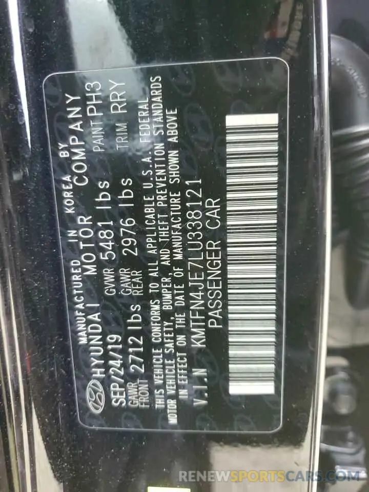12 Фотография поврежденного автомобиля KMTFN4JE7LU338121 GENESIS G80 2020