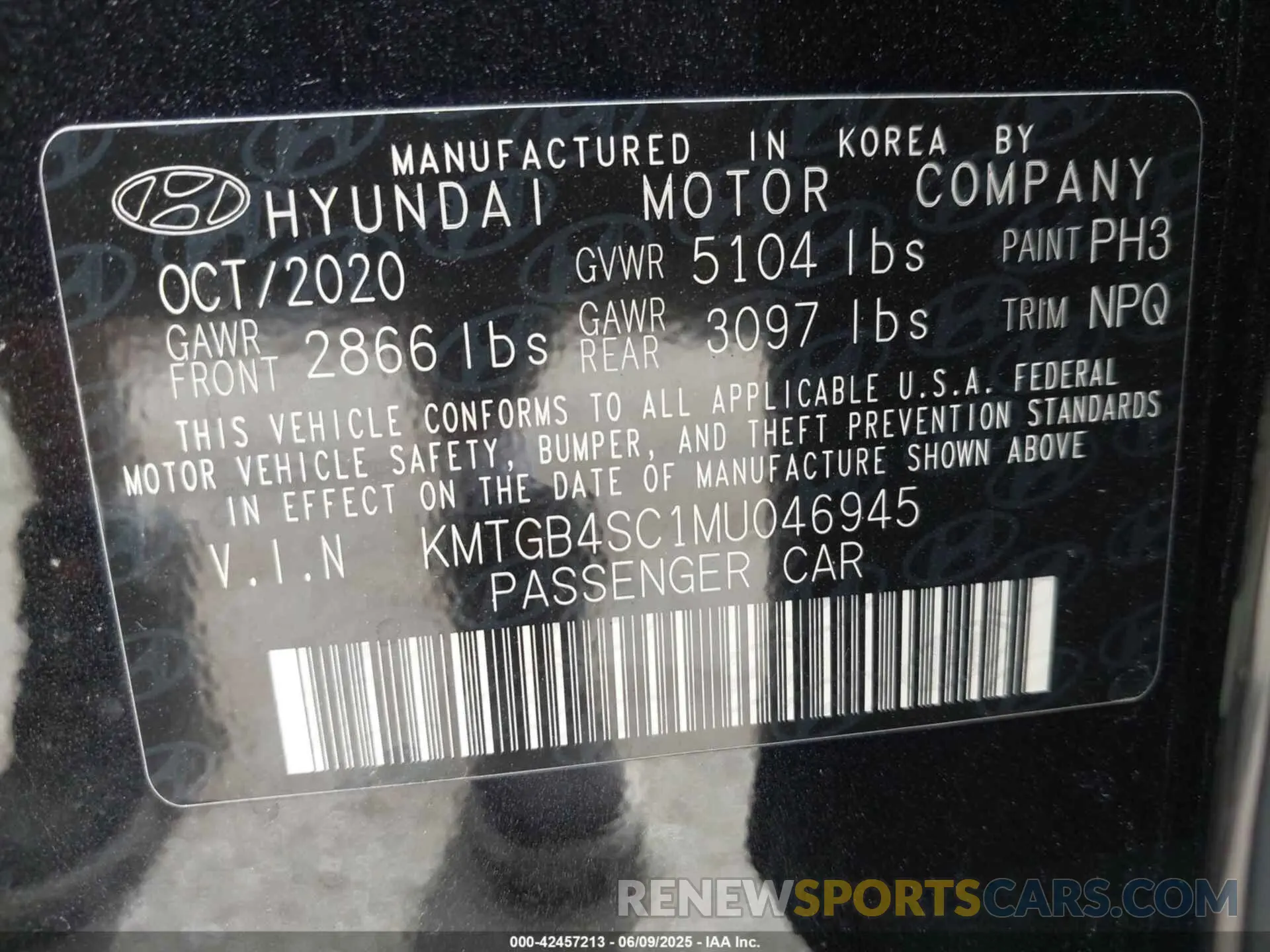 9 Фотография поврежденного автомобиля KMTGB4SC1MU046945 GENESIS G80 2021