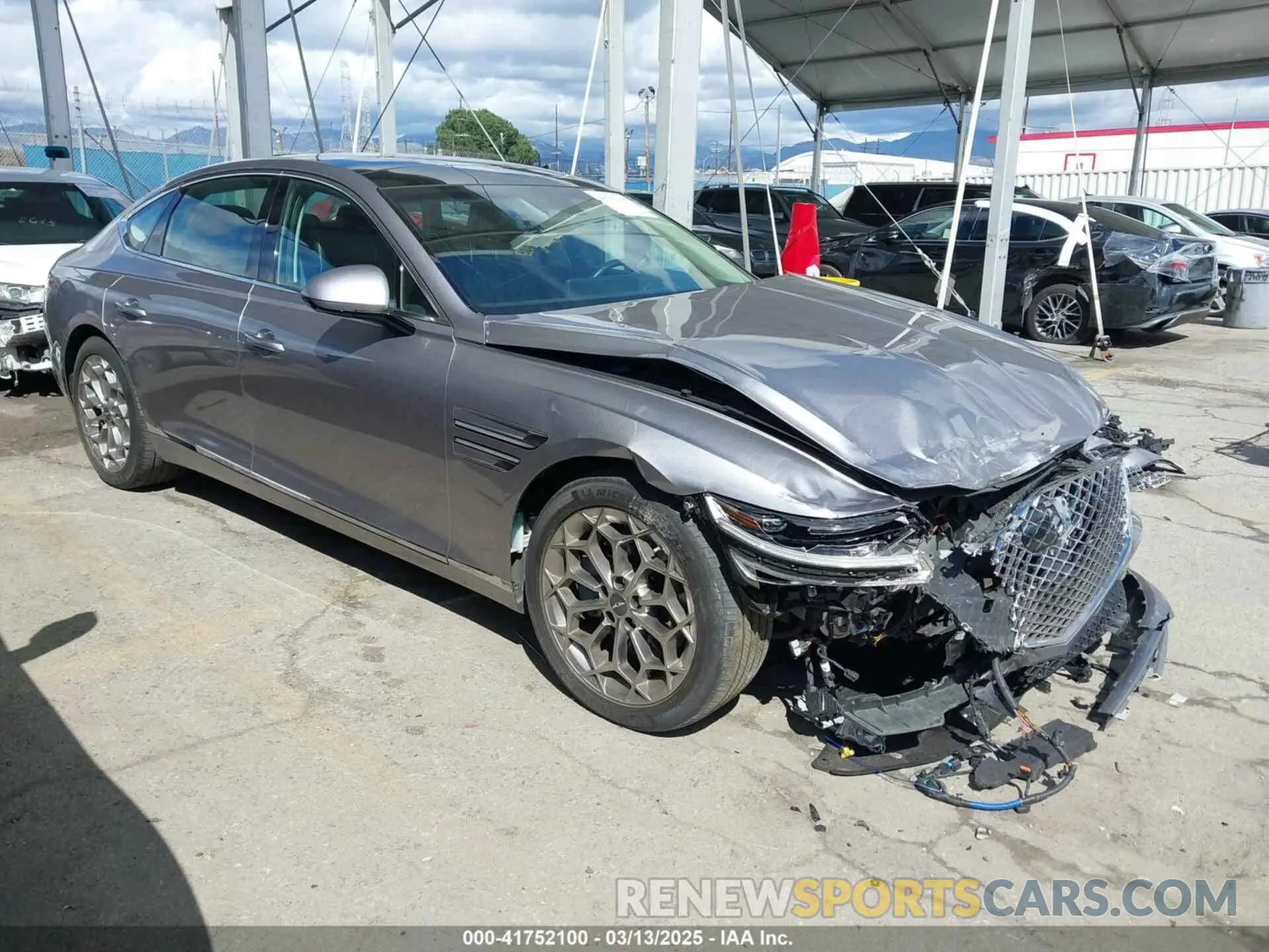 1 Фотография поврежденного автомобиля KMTGB4SC2MU047585 GENESIS G80 2021