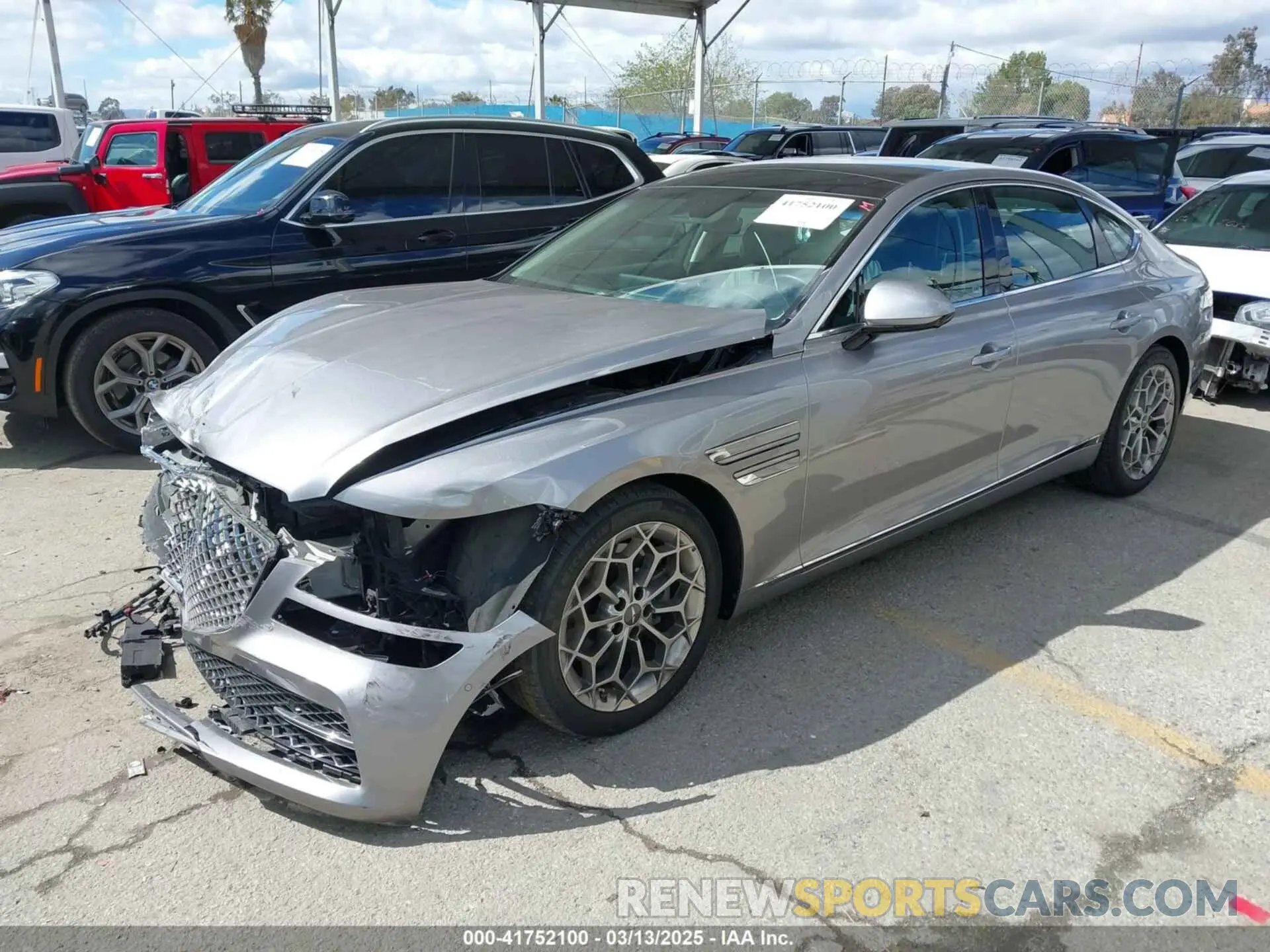 2 Фотография поврежденного автомобиля KMTGB4SC2MU047585 GENESIS G80 2021