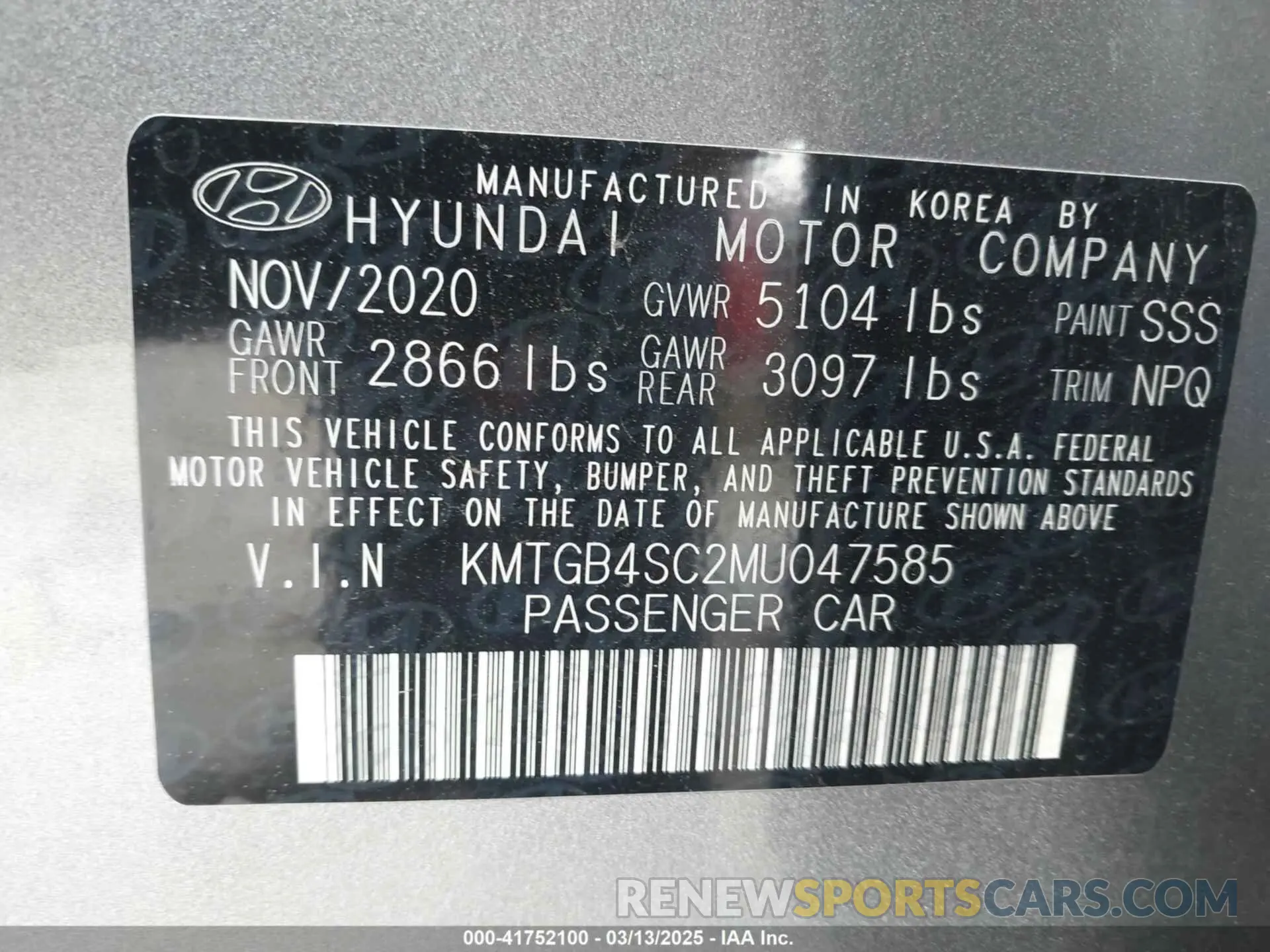 9 Фотография поврежденного автомобиля KMTGB4SC2MU047585 GENESIS G80 2021