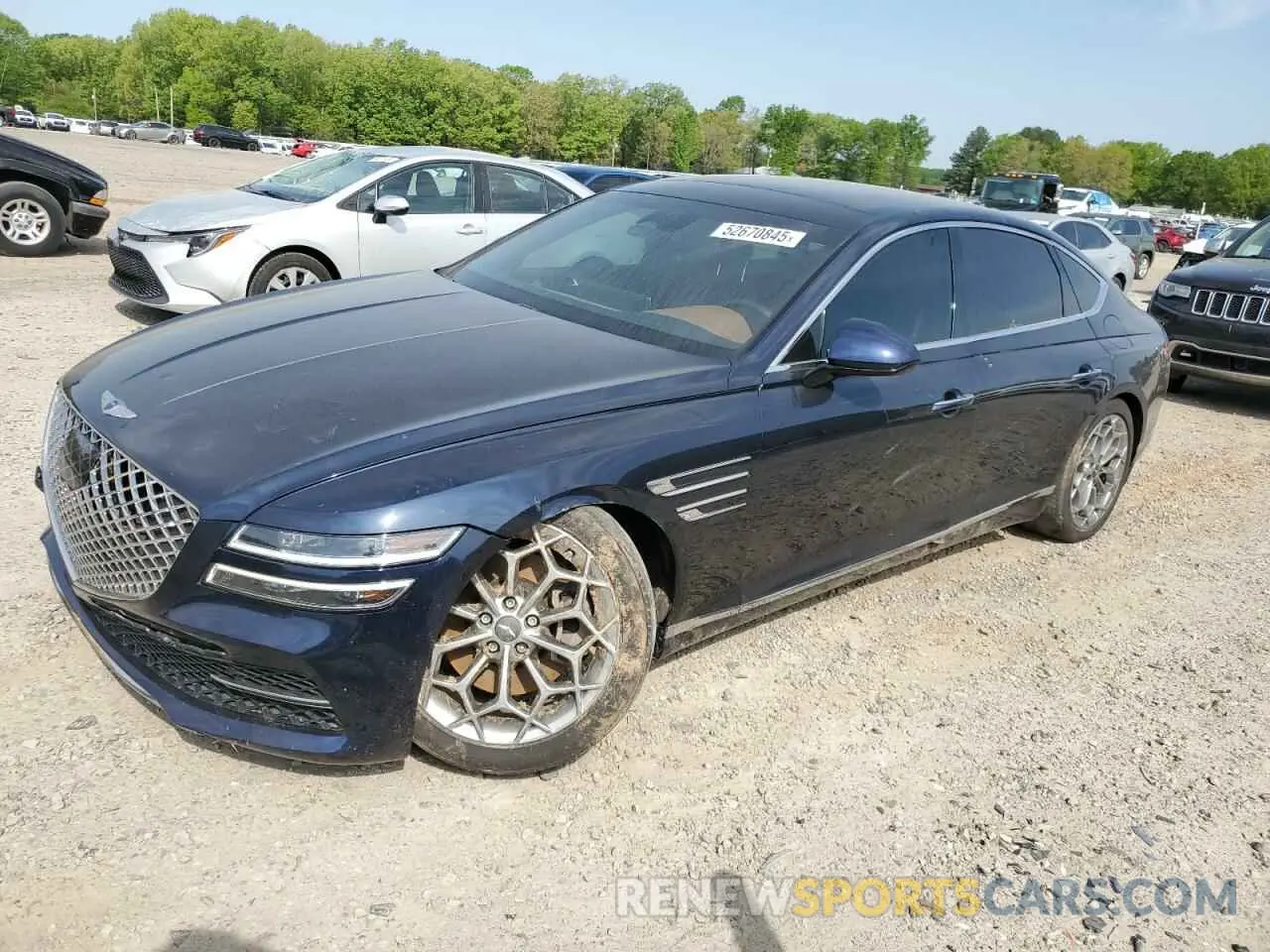 1 Фотография поврежденного автомобиля KMTGB4SC2MU082711 GENESIS G80 2021