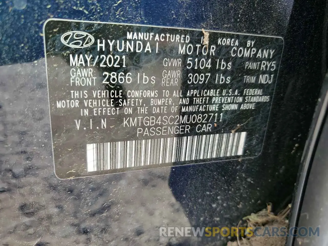 12 Фотография поврежденного автомобиля KMTGB4SC2MU082711 GENESIS G80 2021