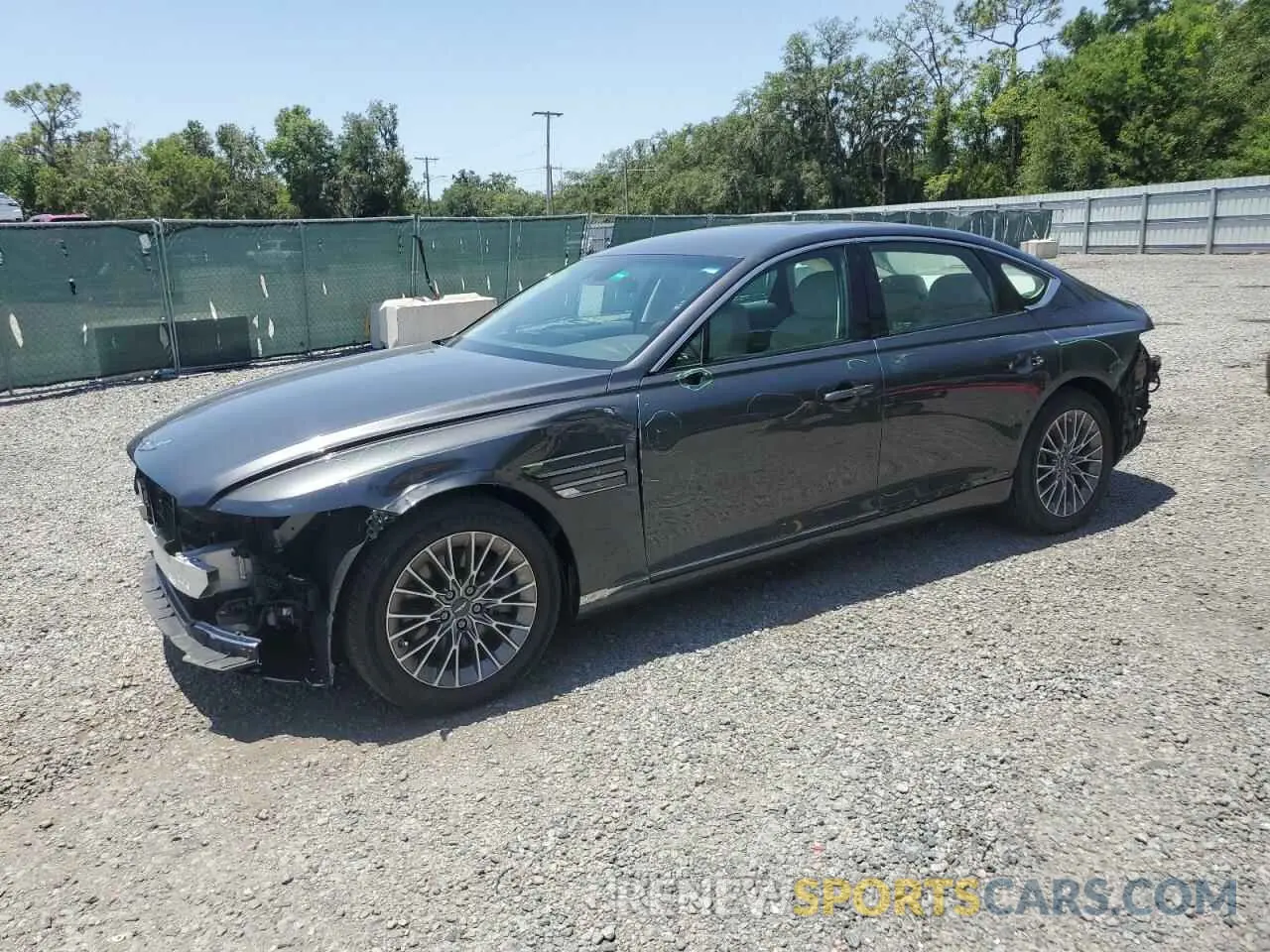 1 Photograph of a damaged car KMTGB4SC5MU082511 GENESIS G80 2021