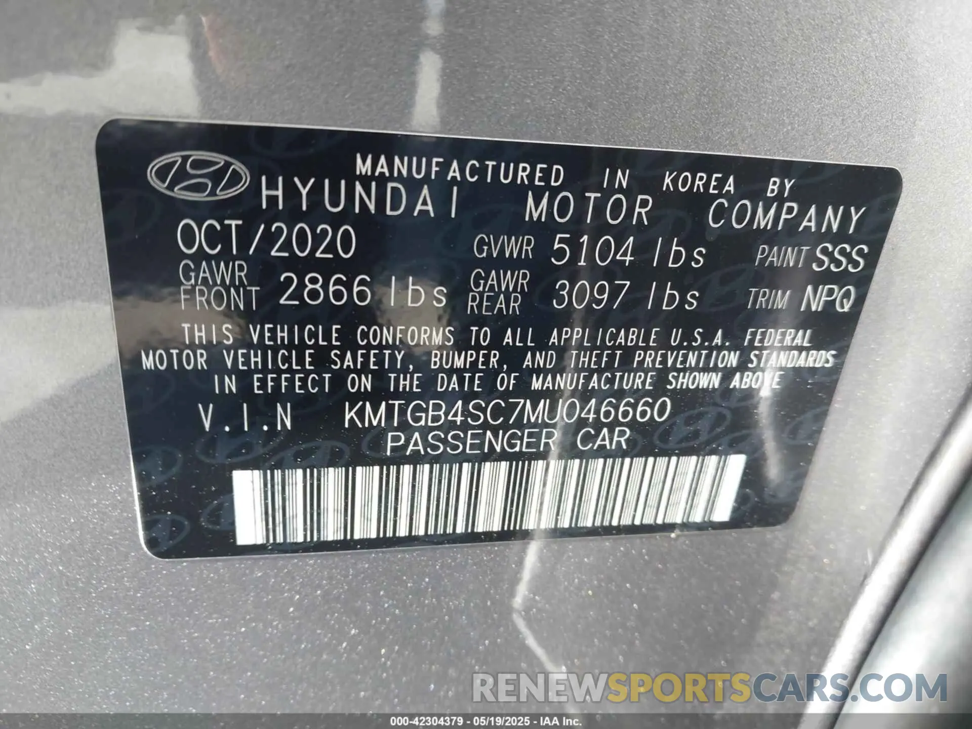 9 Photograph of a damaged car KMTGB4SC7MU046660 GENESIS G80 2021