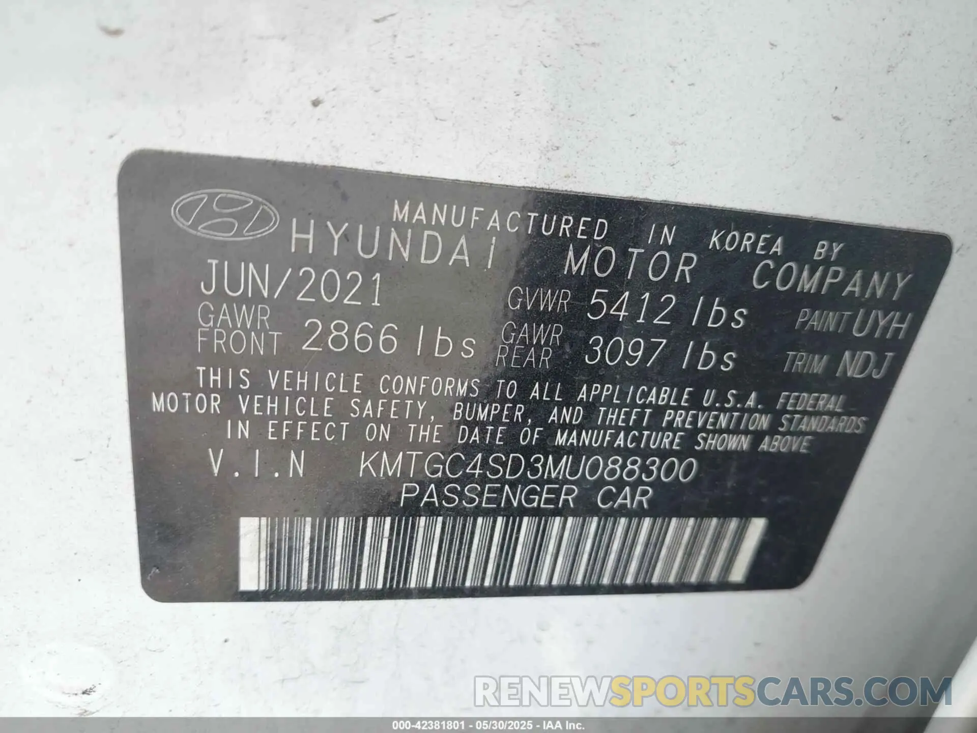 9 Photograph of a damaged car KMTGC4SD3MU088300 GENESIS G80 2021