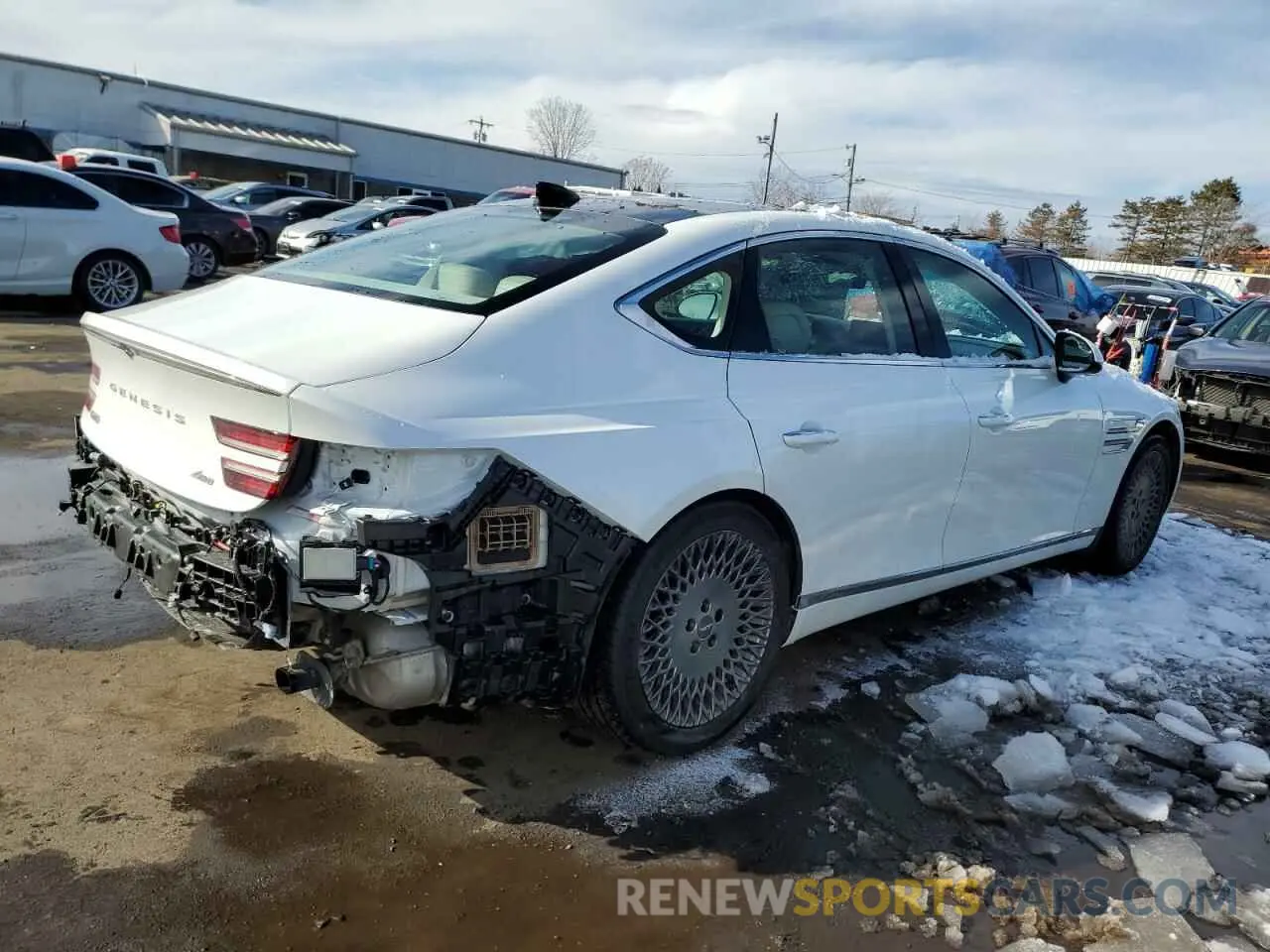 3 Photograph of a damaged car KMTGB4SC3NU092276 GENESIS G80 2022